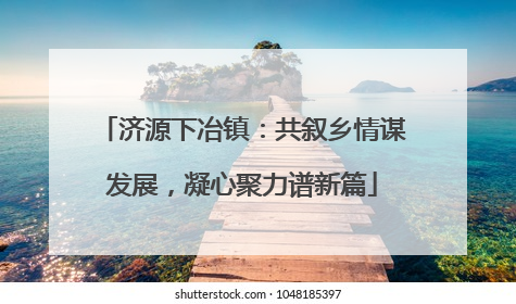 济源下冶镇：共叙乡情谋发展，凝心聚力谱新篇