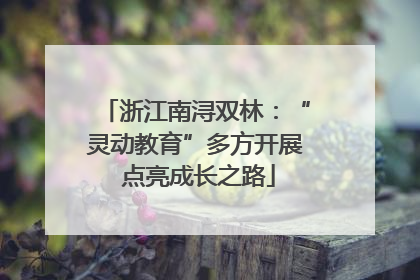 浙江南浔双林：“灵动教育”多方开展 点亮成长之路