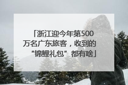 浙江迎今年第500万名广东旅客，收到的“锦鲤礼包”都有啥