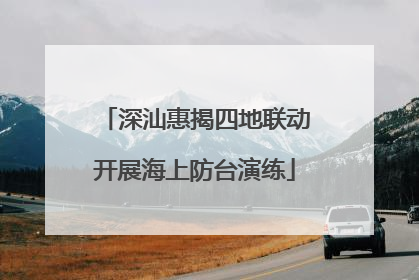 深汕惠揭四地联动开展海上防台演练