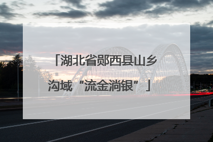 湖北省郧西县山乡沟域“流金淌银”