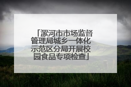 漯河市市场监督管理局城乡一体化示范区分局开展校园食品专项检查