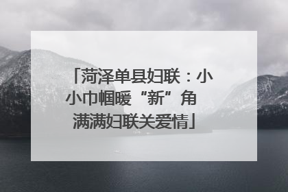 菏泽单县妇联：小小巾帼暖“新”角 满满妇联关爱情