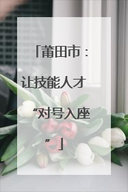 莆田市：让技能人才“对号入座”