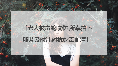 老人被毒蛇咬伤 所幸拍下照片及时注射抗蛇毒血清