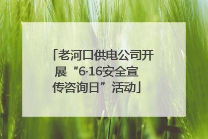 老河口供电公司开展“6·16安全宣传咨询日”活动
