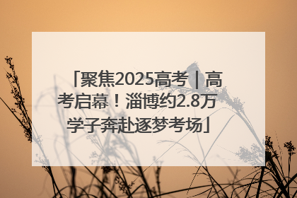 聚焦2025高考｜高考启幕！淄博约2.8万学子奔赴逐梦考场