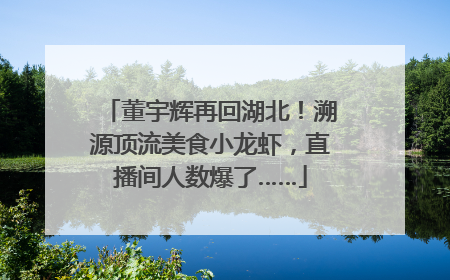 董宇辉再回湖北！溯源顶流美食小龙虾，直播间人数爆了……