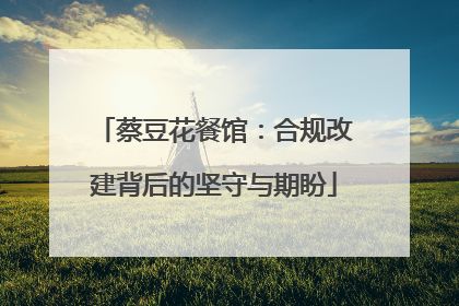 蔡豆花餐馆：合规改建背后的坚守与期盼