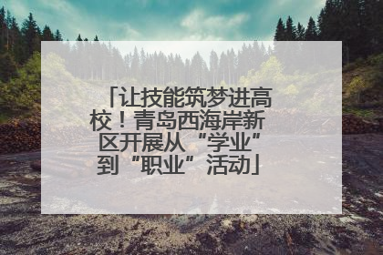 让技能筑梦进高校！青岛西海岸新区开展从“学业”到“职业”活动