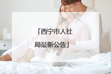 西宁市人社局最新公告