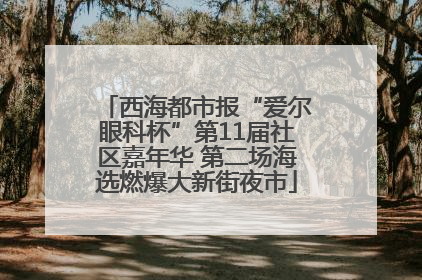 西海都市报“爱尔眼科杯”第11届社区嘉年华 第二场海选燃爆大新街夜市
