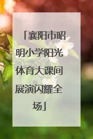 襄阳市昭明小学阳光体育大课间展演闪耀全场