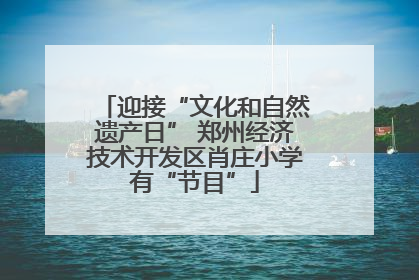 迎接“文化和自然遗产日” 郑州经济技术开发区肖庄小学有“节目”