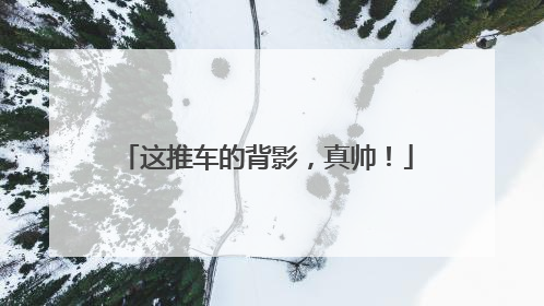 这推车的背影，真帅！