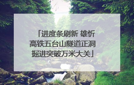 进度条刷新 雄忻高铁五台山隧道正洞掘进突破万米大关