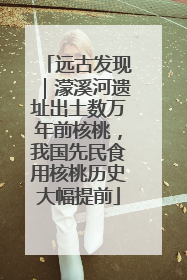 远古发现｜濛溪河遗址出土数万年前核桃，我国先民食用核桃历史大幅提前