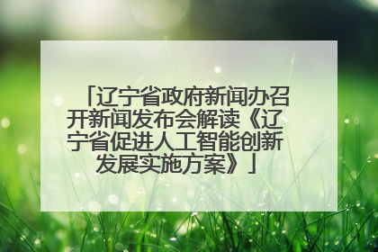 辽宁省政府新闻办召开新闻发布会解读《辽宁省促进人工智能创新发展实施方案》