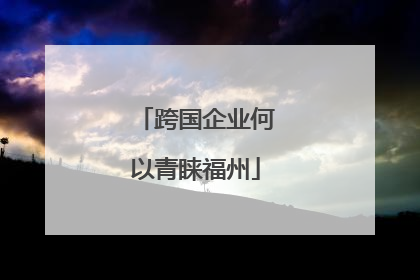 跨国企业何以青睐福州