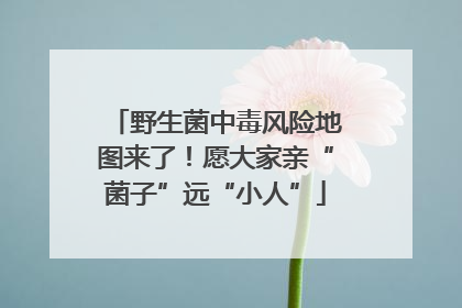野生菌中毒风险地图来了！愿大家亲“菌子”远“小人”