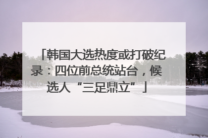 韩国大选热度或打破纪录：四位前总统站台，候选人“三足鼎立”
