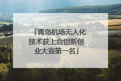 青岛机场无人化技术获上合创新创业大赛第一名