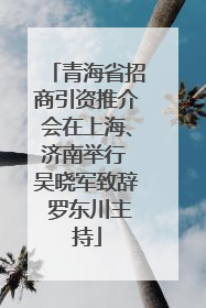 青海省招商引资推介会在上海、济南举行 吴晓军致辞 罗东川主持