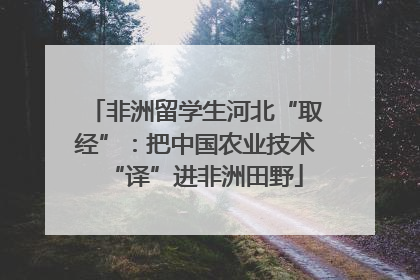 非洲留学生河北“取经”：把中国农业技术“译”进非洲田野