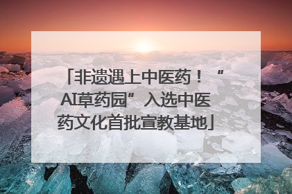 非遗遇上中医药！“AI草药园”入选中医药文化首批宣教基地