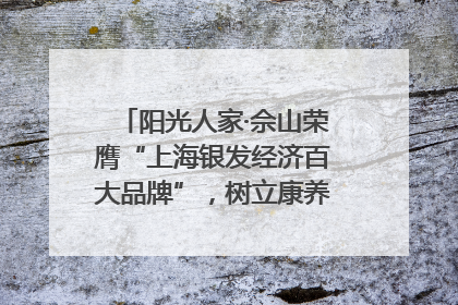 阳光人家·佘山荣膺“上海银发经济百大品牌”，树立康养行业新标杆