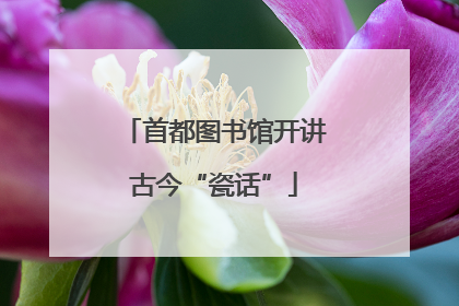 首都图书馆开讲古今“瓷话”