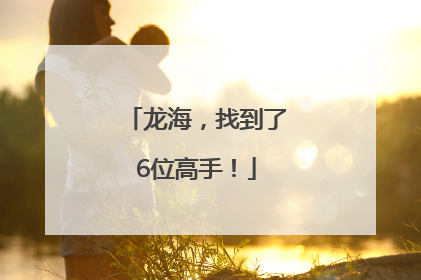 龙海，找到了6位高手！