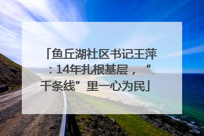 鱼丘湖社区书记王萍：14年扎根基层，“千条线”里一心为民
