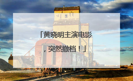 黄晓明主演电影，突然撤档！