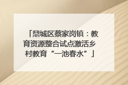 鼎城区蔡家岗镇：教育资源整合试点激活乡村教育“一池春水”