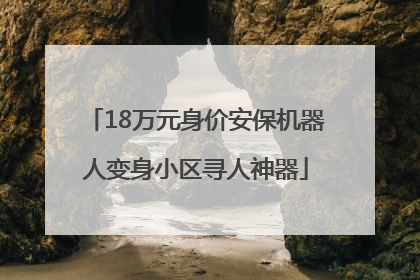 18万元身价安保机器人变身小区寻人神器