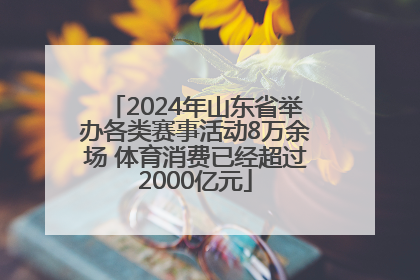 2024年山东省举办各类赛事活动8万余场 体育消费已经超过2000亿元