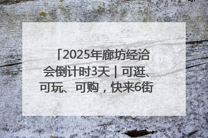 2025年廊坊经洽会倒计时3天｜可逛、可玩、可购，快来6街16巷逛市集