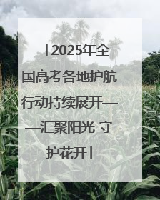 2025年全国高考各地护航行动持续展开——汇聚阳光 守护花开