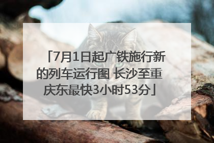 7月1日起广铁施行新的列车运行图 长沙至重庆东最快3小时53分