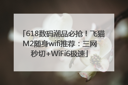 618数码潮品必抢！飞猫M2随身wifi推荐：三网秒切+WiFi6极速