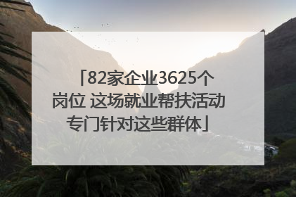 82家企业3625个岗位 这场就业帮扶活动专门针对这些群体