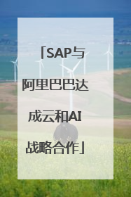 SAP与阿里巴巴达成云和AI战略合作
