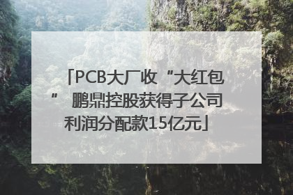 PCB大厂收“大红包” 鹏鼎控股获得子公司利润分配款15亿元